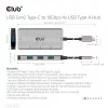 CLUB3D 4-poorts USB-A hub voor USB-C – 10 Gbps snelle overdracht