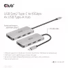CLUB3D 4-poorts USB-A hub voor USB-C – 10 Gbps snelle overdracht