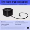 HP Thunderbolt Dock 120W G4, bekabeld, Thunderbolt 4, zwart, Kensington, China, Thailand, Taiwan, zakelijk