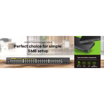 Zyxel GS1900-48-EU0102F netwerkswitch L2 Gigabit Ethernet (10/100/1000) zwart