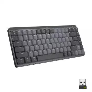 LOGITECH Mx Mechanical Mini Minimalist draadloos verlicht toetsenbord - Graphite Tactile Quiet Qwerty US/Int'l