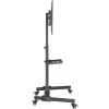 Multimedia-standaard Goobay 59507 zwart staal hoogte 1540 mm