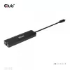 CLUB3D USB Gen1 Type-C, 6-in-1 hub met HDMI 8K30Hz, 2xUSB Type-A, RJ45 en 2xUSB Type-C, data- en PD-laden 100 watt