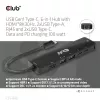 CLUB3D USB Gen1 Type-C, 6-in-1 hub met HDMI 8K30Hz, 2xUSB Type-A, RJ45 en 2xUSB Type-C, data- en PD-laden 100 watt