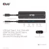 CLUB3D USB Gen1 Type-C, 6-in-1 hub met HDMI 8K30Hz, 2xUSB Type-A, RJ45 en 2xUSB Type-C, data- en PD-laden 100 watt