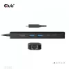 CLUB3D USB Gen1 Type-C, 6-in-1 hub met HDMI 8K30Hz, 2xUSB Type-A, RJ45 en 2xUSB Type-C, data- en PD-laden 100 watt