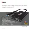 CLUB3D USB Gen1 Type-C/-A naar dual HDMI (4K/30Hz) / VGA (1080/60Hz)