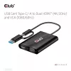 CLUB3D USB Gen1 Type-C/-A naar dual HDMI (4K/30Hz) / VGA (1080/60Hz)