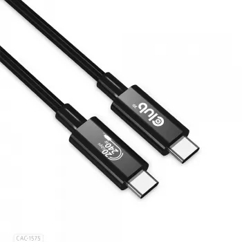 CLUB3D USB4 Gen2x2 Type-C bidirectionele kabel 4K60Hz, data 20Gbps, PD 240W(48V/5A) EPR M/M 2m