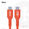 USB-C-naar-USB-C bidirectionele kabel CLUB3D CAC-1573, USB4 Gen 2x2, 2 m, rood, PD tot 240 W