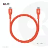 USB-C-naar-USB-C bidirectionele kabel CLUB3D CAC-1573, USB4 Gen 2x2, 2 m, rood, PD tot 240 W