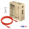 USB-C-naar-USB-C bidirectionele kabel CLUB3D CAC-1573, USB4 Gen 2x2, 2 m, rood, PD tot 240 W
