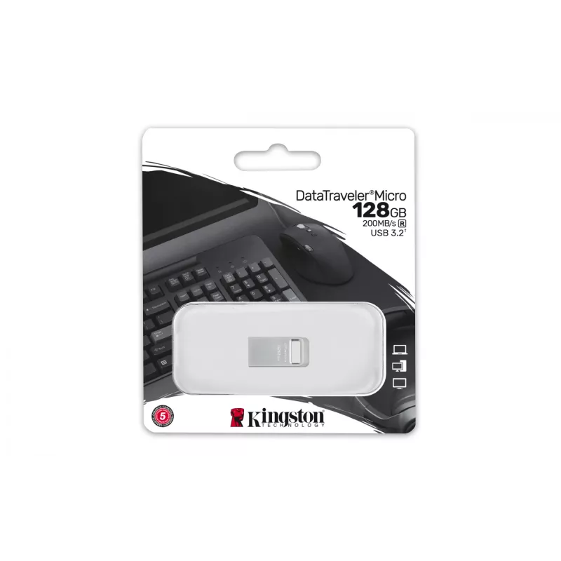 Kingston Technology DataTraveler 128GB Micro 200MB/s Metaal USB 3.2 Gen 1