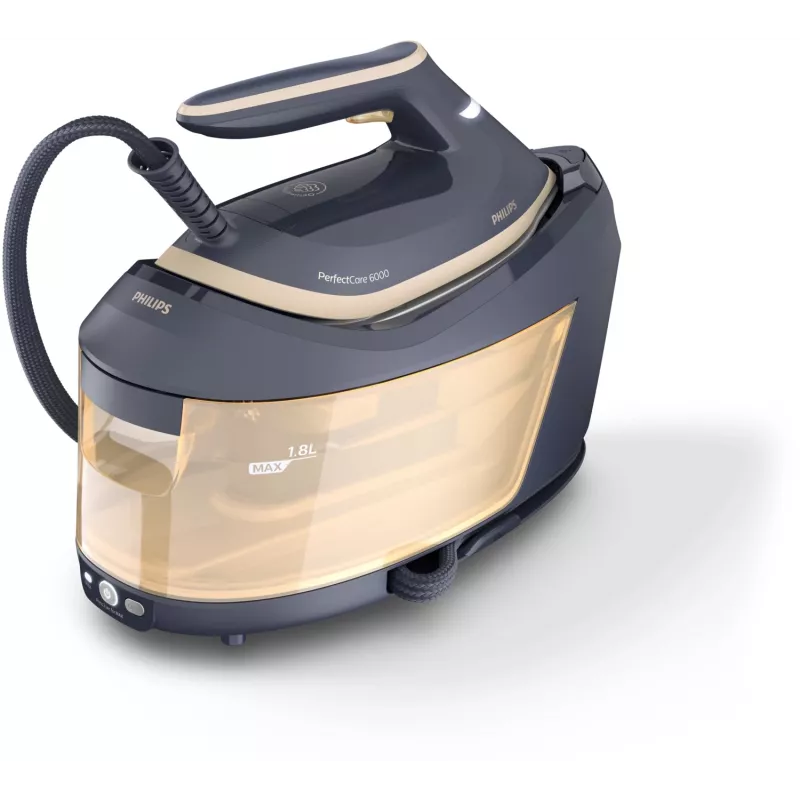 Philips PerfectCare 6000 Series PSG6066/20 stoomgenerator strijkijzer, 2400 W, 8 bar, 600 g/min stoomstoot, 1,8 l reservoir, SteamGlide Advanced zoolplaat, zwart/bruin