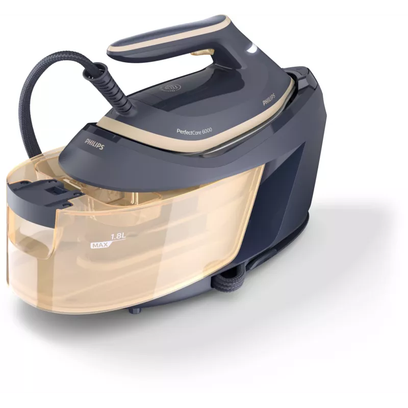 Philips PerfectCare 6000 Series PSG6066/20 stoomgenerator strijkijzer, 2400 W, 8 bar, 600 g/min stoomstoot, 1,8 l reservoir, SteamGlide Advanced zoolplaat, zwart/bruin