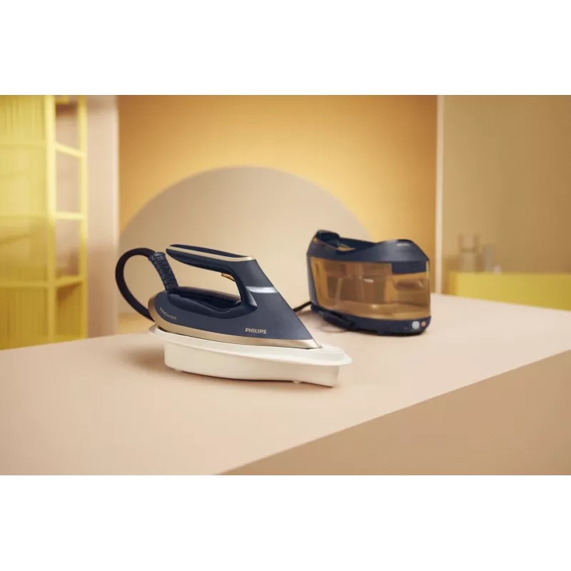 Philips PerfectCare 6000 Series PSG6066/20 stoomgenerator strijkijzer, 2400 W, 8 bar, 600 g/min stoomstoot, 1,8 l reservoir, SteamGlide Advanced zoolplaat, zwart/bruin
