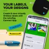 DYMO LetraTag 200B Bluetooth Labelprinter | Compacte labelprinter | Verbindt via draadloze Bluetooth-technologie met iOS en Android | Inclusief 1 wit papieren etiketlint | Zwart