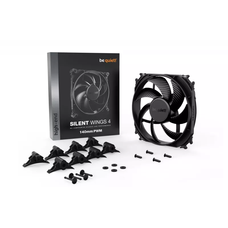 be quiet! SILENT WINGS 4 | 140mm PWM computerbehuizingsventilator 14 cm Zwart 1 stuk