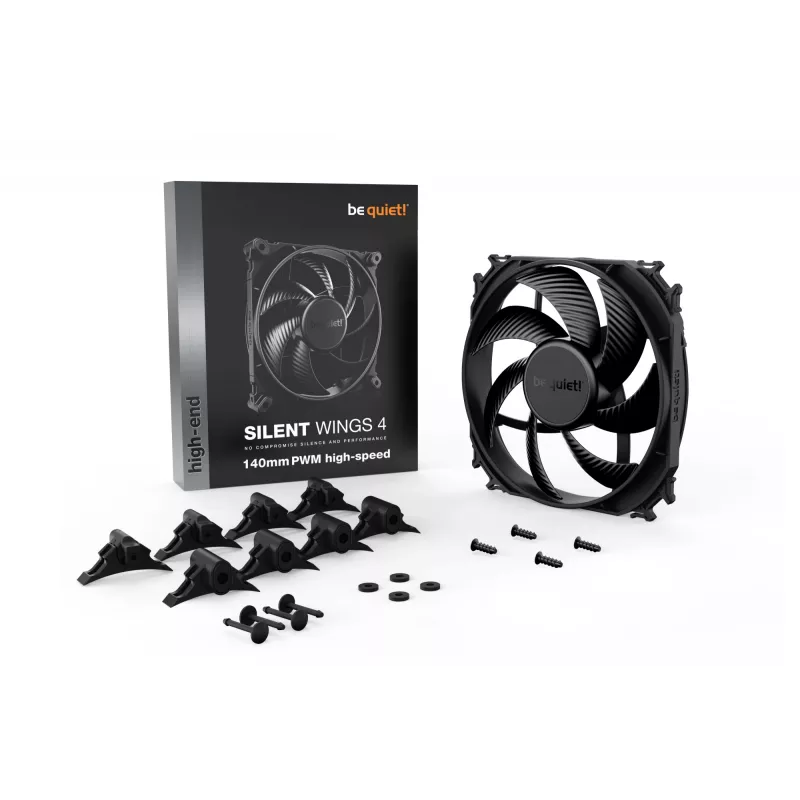 be quiet SILENT WINGS 4 | 140mm PWM High-Speed computerbehuizingsventilator 14 cm Zwart 1 stk.