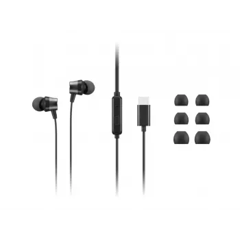 Lenovo 4XD1J77351 hoofdtelefoon / headset bedraad in-ear kantoor / callcenter USB Type-C zwart