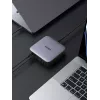 Ugreen 40914 Nexode 200W GaN desktop USB-C-USB-A-lader, voor binnen, AC, 21 V, 5 A, 2 m, zwart, grijs