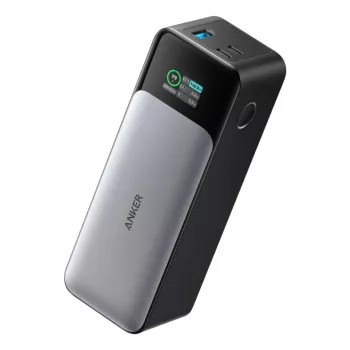 Draagbare lader Anker 737 (A1289011) – 24000 mAh, 140 W, 2× USB-C + 1× USB-A, zilver/zwart