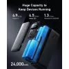 Draagbare lader Anker 737 (A1289011) – 24000 mAh, 140 W, 2× USB-C + 1× USB-A, zilver/zwart
