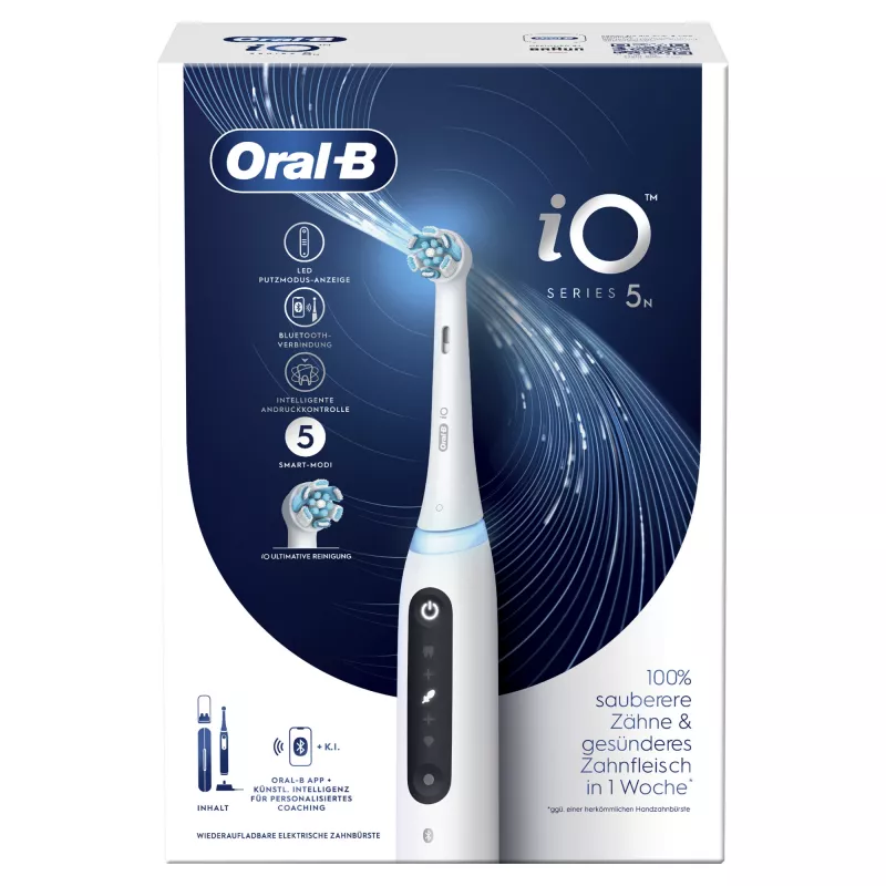 Oral-B iO Series 5 roterend-oscillerende tandenborstel voor volwassenen wit