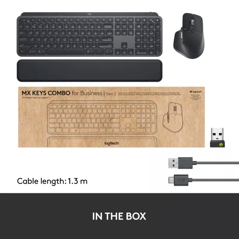 LOGITECH MX Keys Combo For Business Gen 2 - Graphite - Pan Nordic