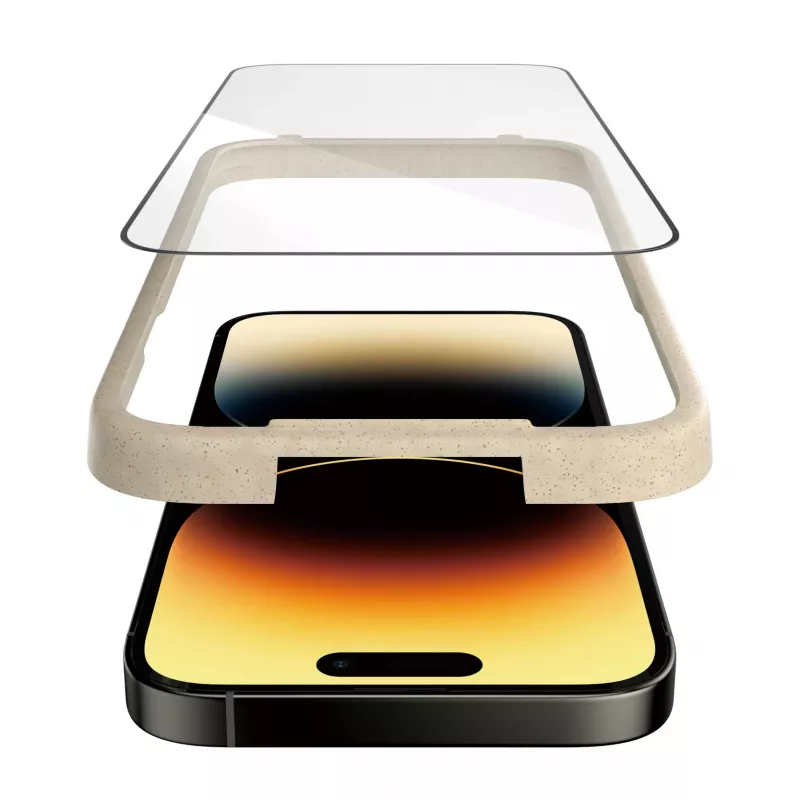 PanzerGlass displayschermfolie voor Apple iPhone 14 Pro Ultra-Wide Fit EasyAligner krasbestendig schokbestendig