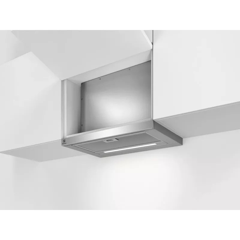Onderbouw-dampkap Electrolux LFP616X, breedte 598 mm, 600 m³/h, grijs, vetfilter, 68 dB