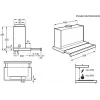 Onderbouw-dampkap Electrolux LFP616X, breedte 598 mm, 600 m³/h, grijs, vetfilter, 68 dB