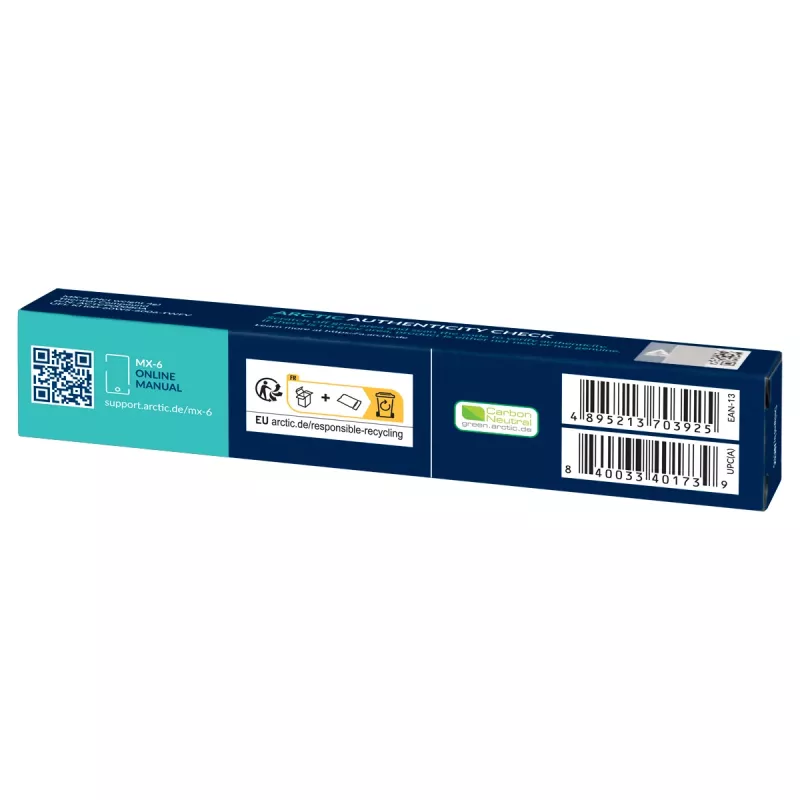 ARCTIC MX-6 ULTIMATE Performance warmtegeleidingspasta, warmtegeleidingspasta, grijs, 4 g, 1 stuk, 24 mm, 120 mm