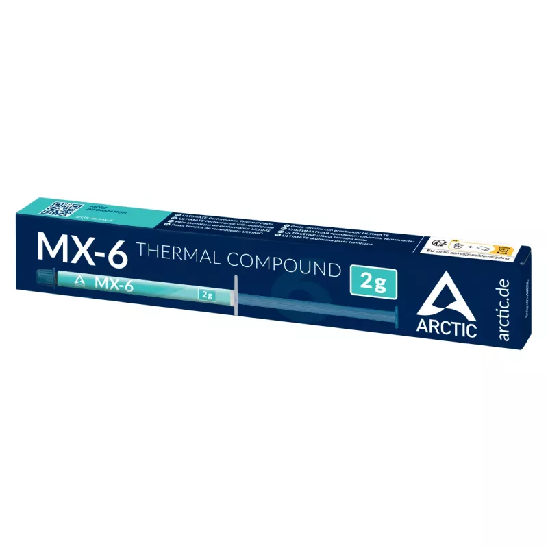 ARCTIC MX-6 ULTIMATE Performance koelpasta, koelpasta, grijs, 2 g, 1 stuk, 23 mm, 152 mm