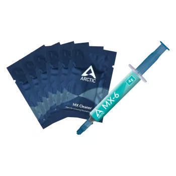 ARCTIC MX-6 ULTIMATE Performance koelpasta + MX Cleaner, koelpasta, grijs, 4 g, 1 stuk, 66 mm, 120 mm