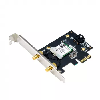 ASUS PCE-AXE5400 interne WLAN-kaart – PCIe, Wi-Fi 6E tri-band (2,4/5/6 GHz), 2402 Mbit/s, Bluetooth 5.2
