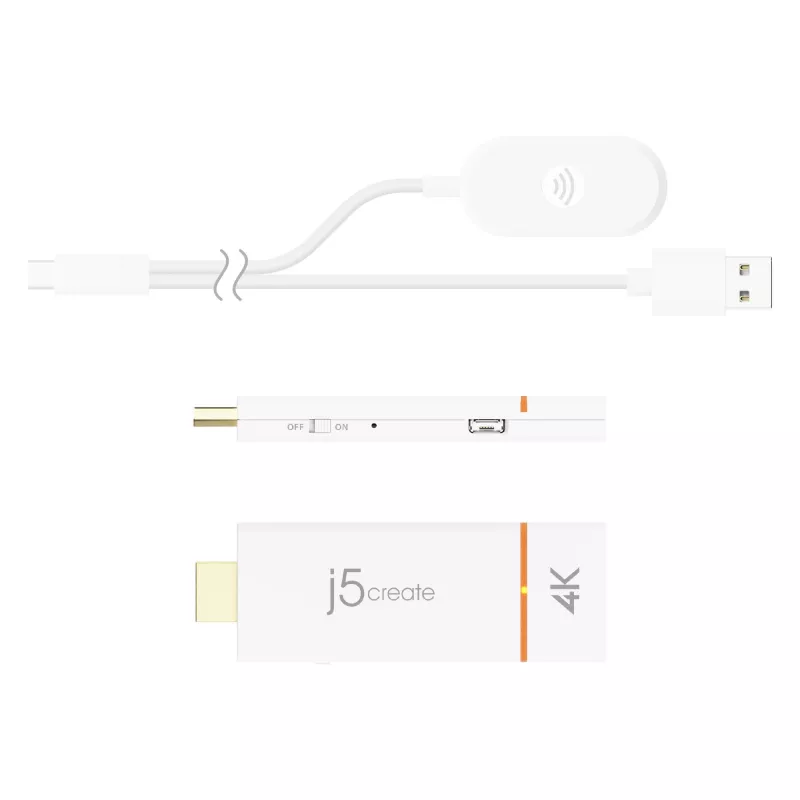 j5create JVAW76-N ScreenCast 4K HDMI draadloze beeldschermadapter