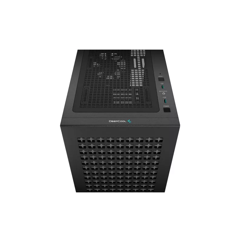 PC-behuizing DeepCool CH370 mini tower — microATX/Mini-ITX, gehard glas, ondersteuning voor GPU's tot 32 cm