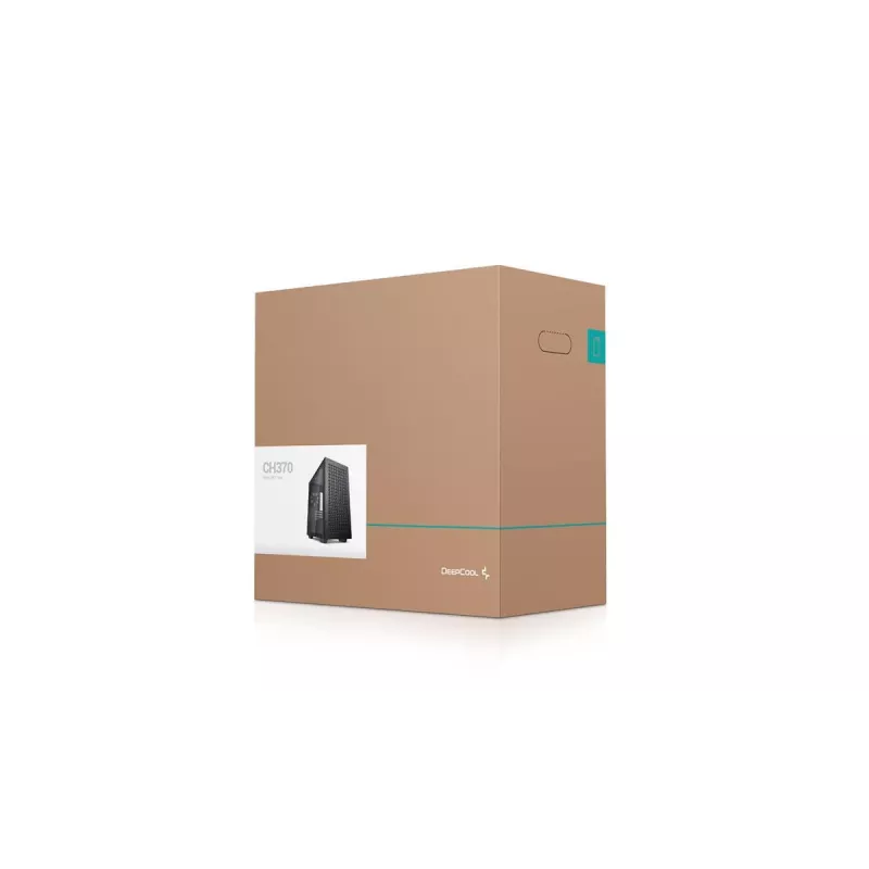 PC-behuizing DeepCool CH370 mini tower — microATX/Mini-ITX, gehard glas, ondersteuning voor GPU's tot 32 cm