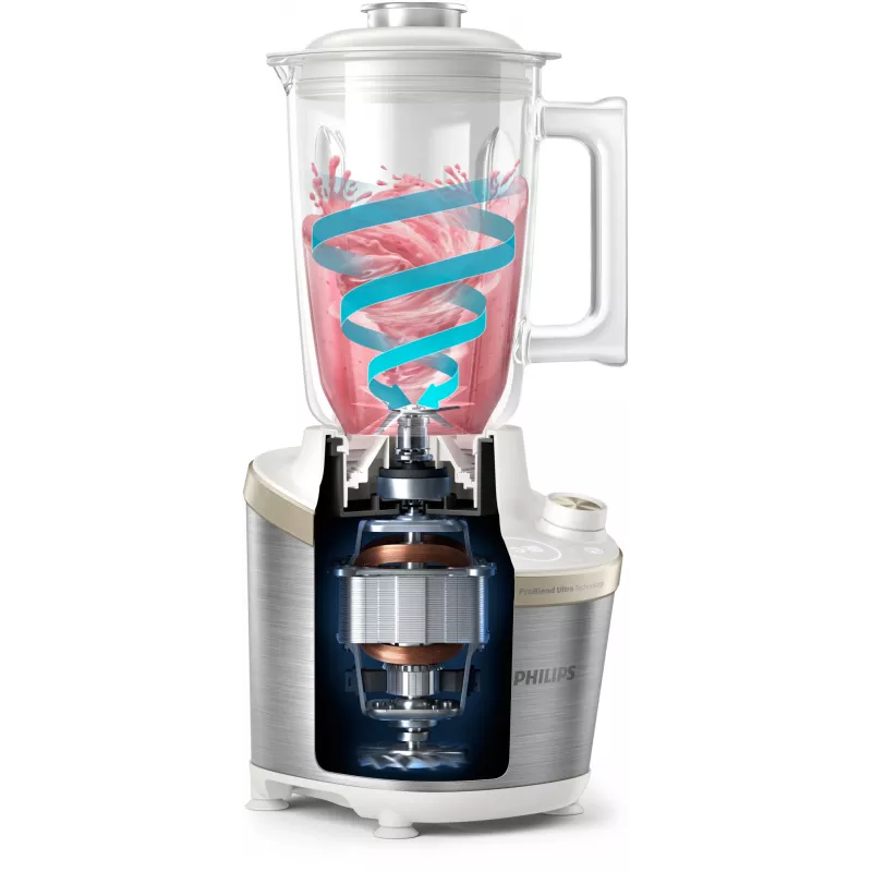 Philips 7000-serie HR3760/01 mixer 2 L blender 1500 W roestvrij staal, wit