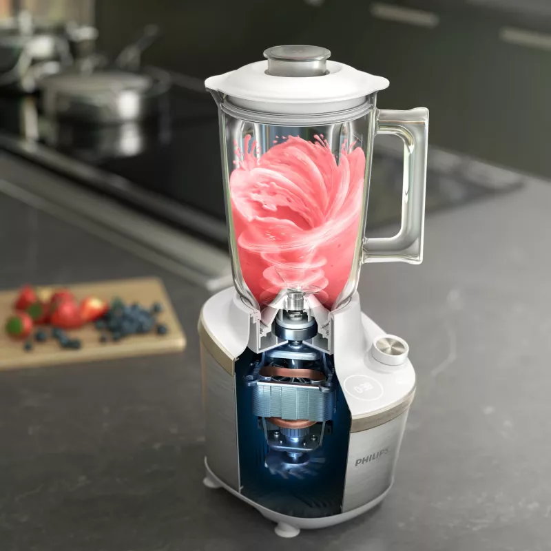 Philips 7000-serie HR3760/01 mixer 2 L blender 1500 W roestvrij staal, wit