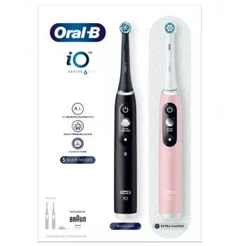 Oral-B iO 6 volwassenen roterende tandenborstel zwart, roze