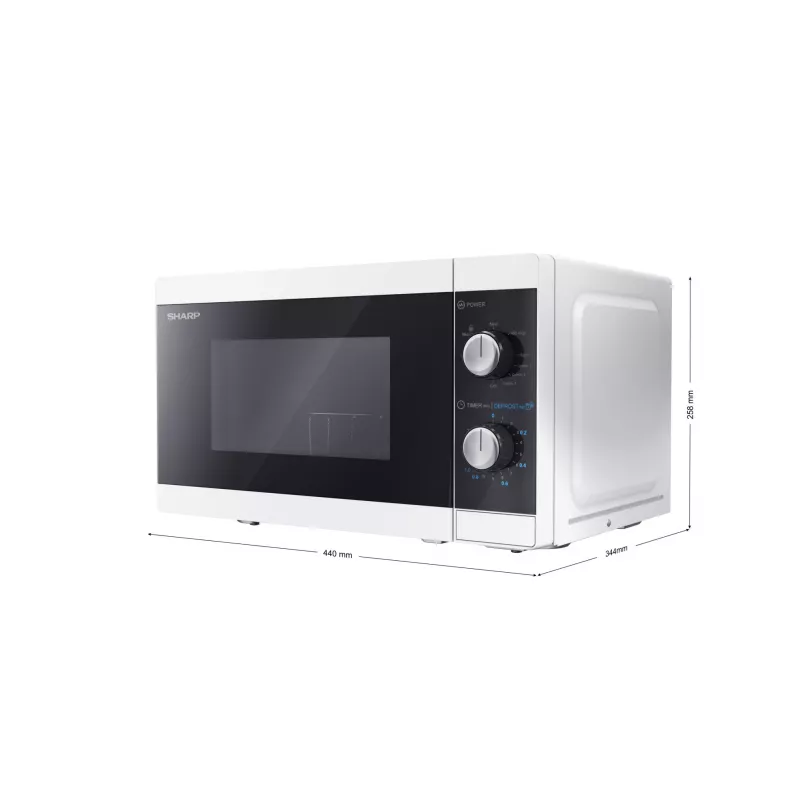 Sharp YC-MG01E-W magnetron zwart, wit grill-magnetron tafelmodel 20 L 800 W