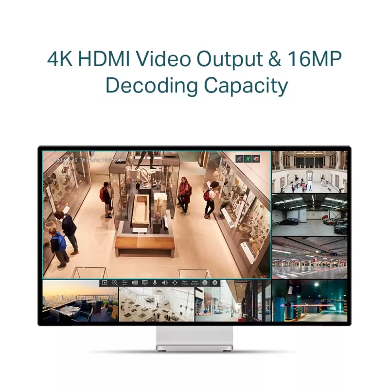 TP-Link VIGI 4-kanaals PoE+ netwerk-videorecorder