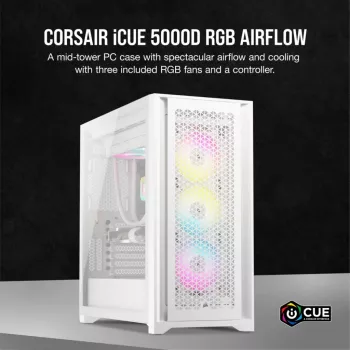 PC-behuizing Corsair iCUE 5000D RGB Airflow midi-tower wit
