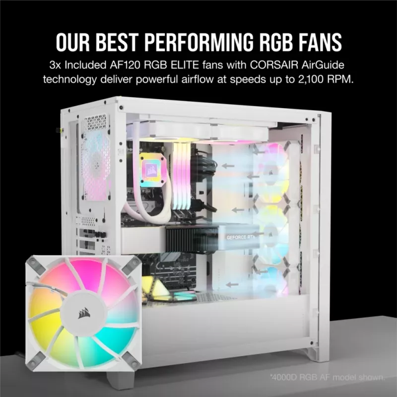 PC-behuizing Corsair iCUE 5000D RGB Airflow midi-tower wit