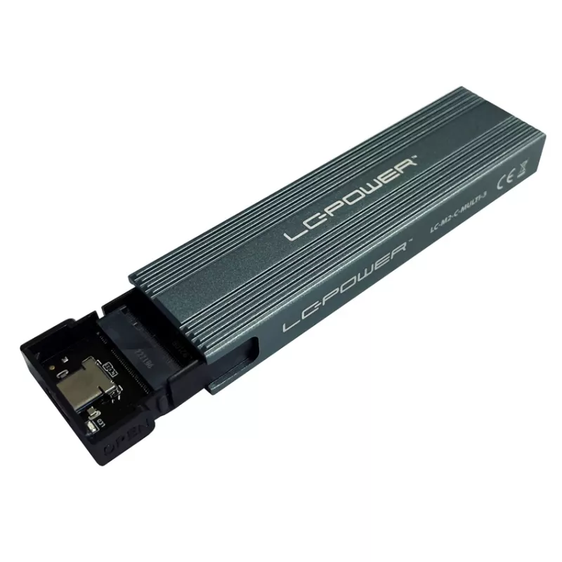 LC-POWER SSD-behuizing - M.2 LC-M2-C-MULTI-3 Lc-power USB3.2 M.2-SSD-behuizing (NVMe & SATA)