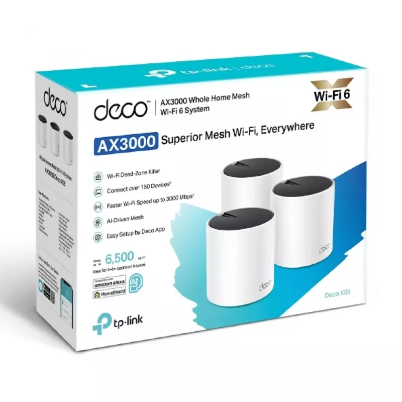 Mesh-router TP-Link AX3000 dualband 2,4 GHz 5 GHz Wi-Fi 6