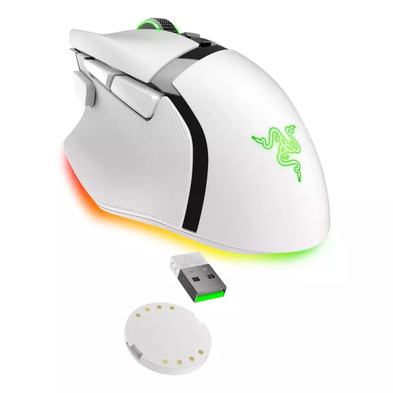 Razer Basilisk V3 Pro draadloze spelmuis, wit