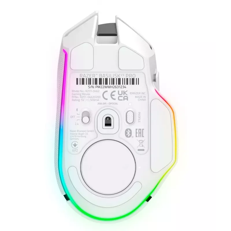 Razer Basilisk V3 Pro draadloze spelmuis, wit